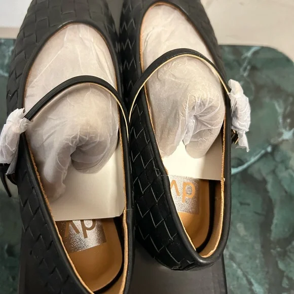 DV Dolce Vita Mulaney Mary Jane Black Woven Shoes - Picture 5 of 7